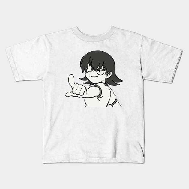 I draw smug tomo pointing / azumanga daioh meme Kids T-Shirt by mudwizard